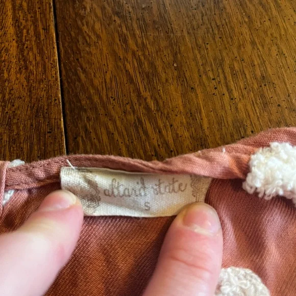 ALTAR’D STATE Pink Polka Dot Long Sleeve Blouse - Picture 3 of 7